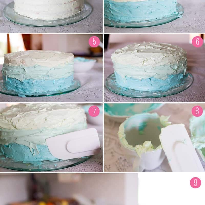 Diy How To Ice An Ombre Cake Wedding Cake Bespoke Bride Wedding Blog