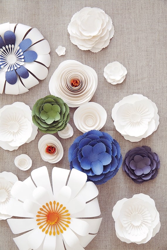 Cascading Paper Flower Garland + Tutorial - Lia Griffith