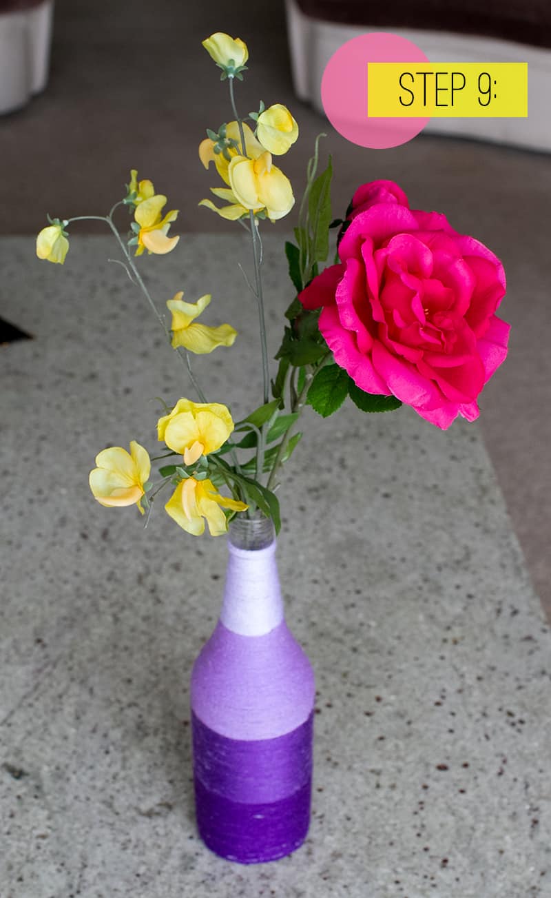 DIY: Ombrè Vase From A Juice Jug