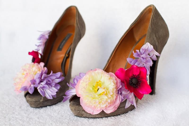 shoes with flowers