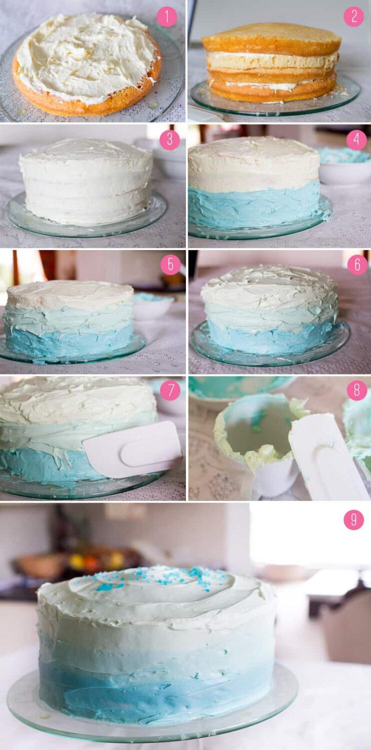 DIY How To Ice An Ombre Cake wedding cake | Bespoke-Bride: Wedding Blog