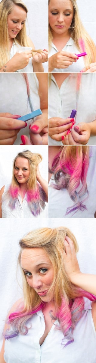 Diy How To Use Hair Chalk To Create Ombre Hair Bespoke Bride Wedding Blog 