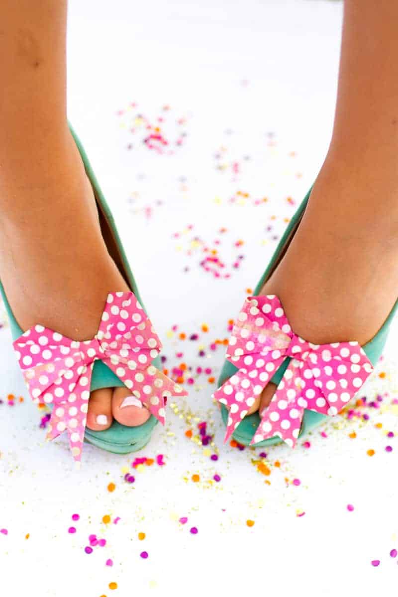 How To Make DIY Origami Bow Shoe Clips 