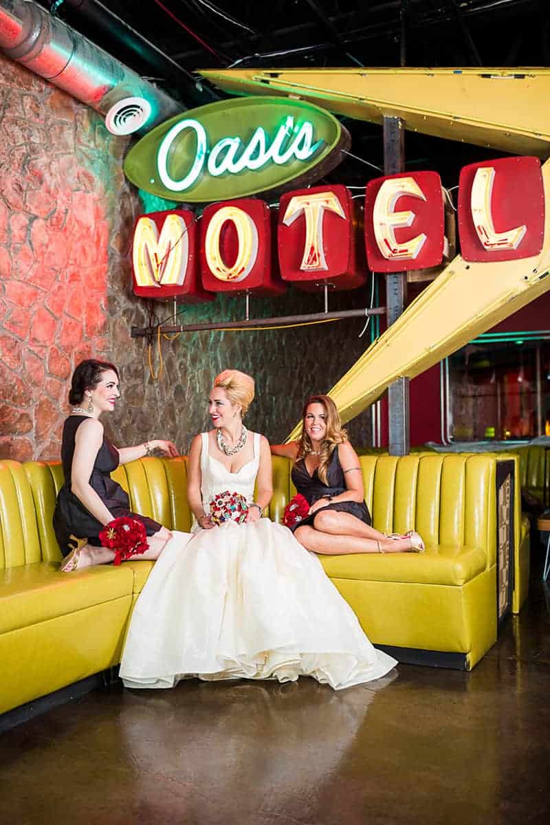 Retro Glam Wedding Theme Inspiration With Teal And Red