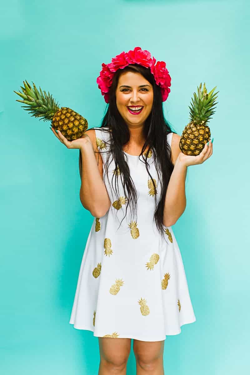 MAKE THIS GOLD PINEAPPLE DRESS FOR YOUR BRIDESMAIDS!