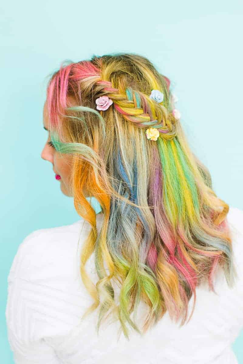 Festival Braids, Rave Braids, Colored braids, festival hair, colored hair,  rave style, rave outfit | Rainbow hair, Festival hair, Hair styles