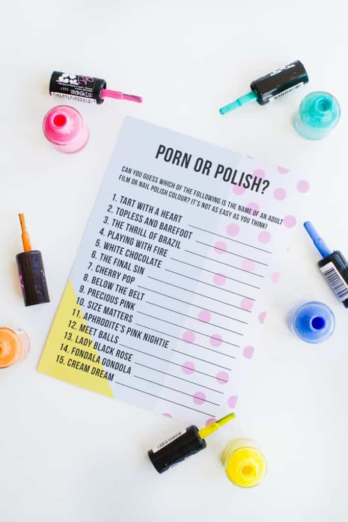 Hardcover Porn Bachelorette Party - PORN OR POLISH HEN PARTY GAME, BACHELORETTE GAME & BRIDAL ...