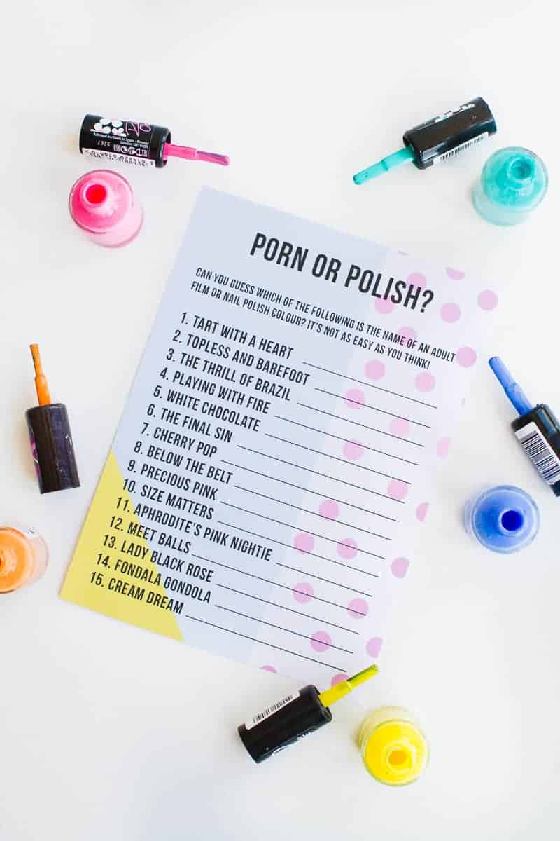800px x 1200px - PORN OR POLISH HEN PARTY GAME, BACHELORETTE GAME & BRIDAL SHOWER ...