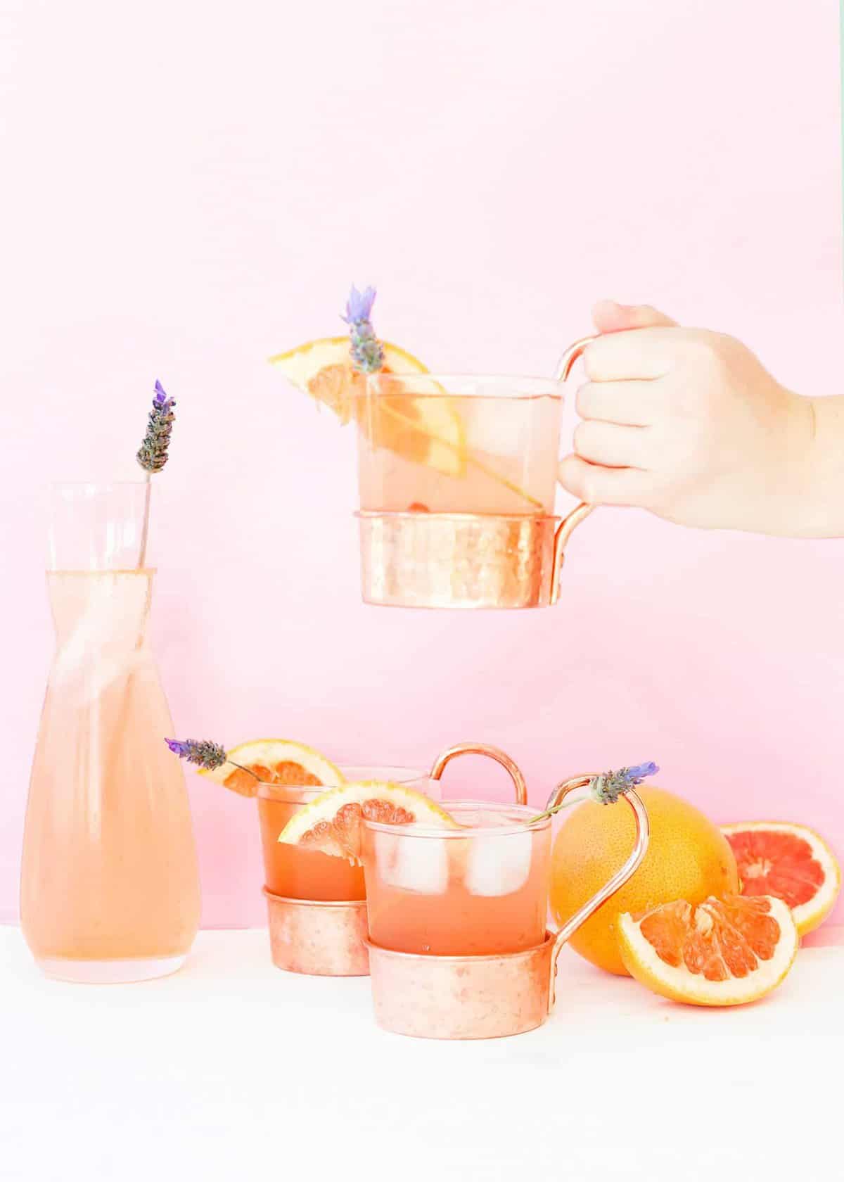 Big Batch Wedding Cocktail Ideas from LiDestri Pink Lemon Liqueur