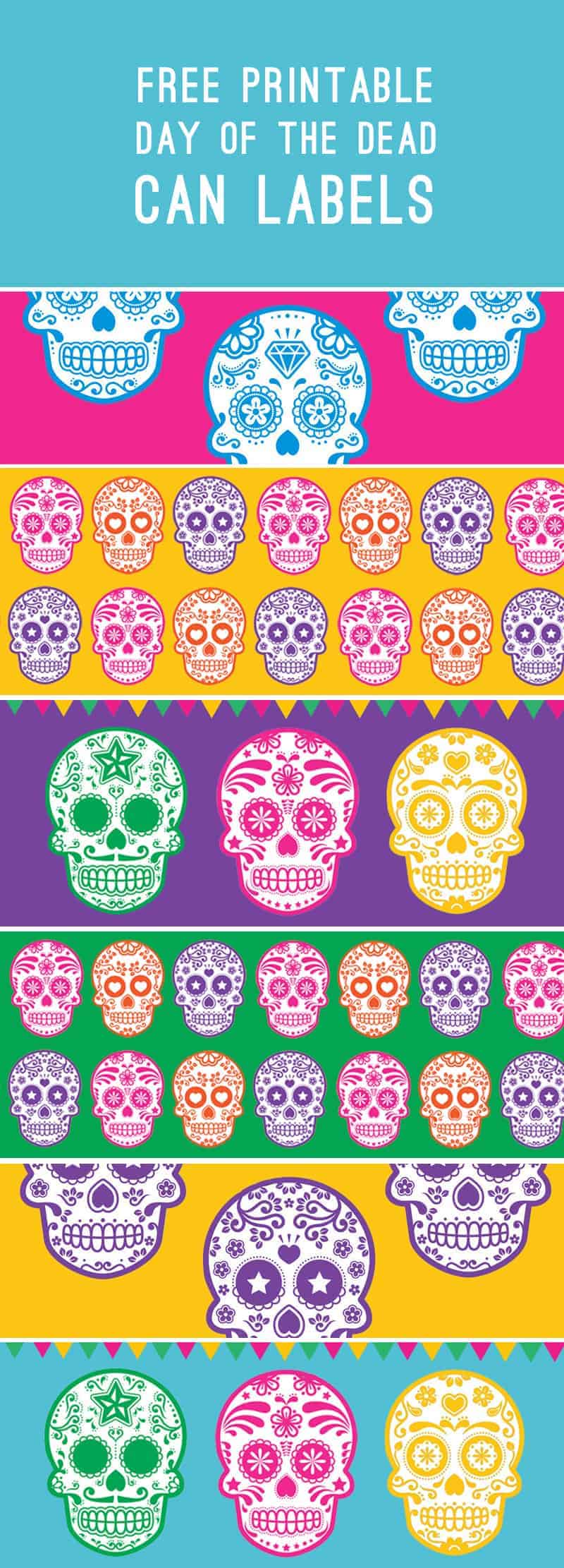 FREE PRINTABLE DAY OF THE DEAD CAN TIN LABELS FOR HALLOWEEN Bespoke Bride Wedding Blog