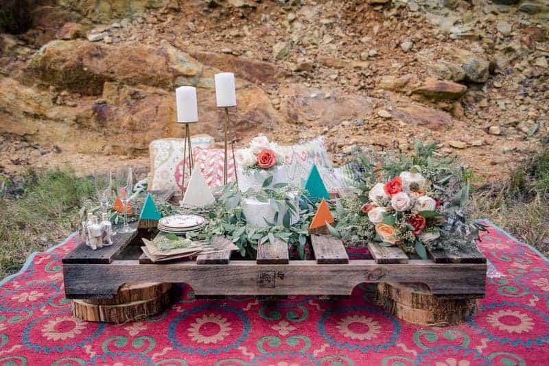 Edgy Modern Bohemian Native American Themed Wedding Ideas In The