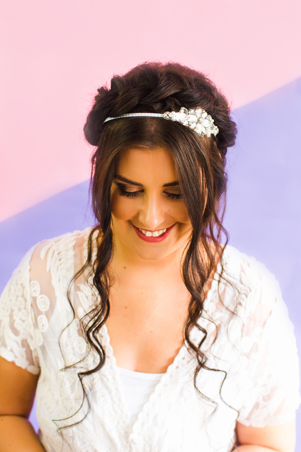 HOW TO WEAR WEDDING HEADBAND WITH HAIRSTYLE WEDDING ... (1000 x 1500 Pixel)