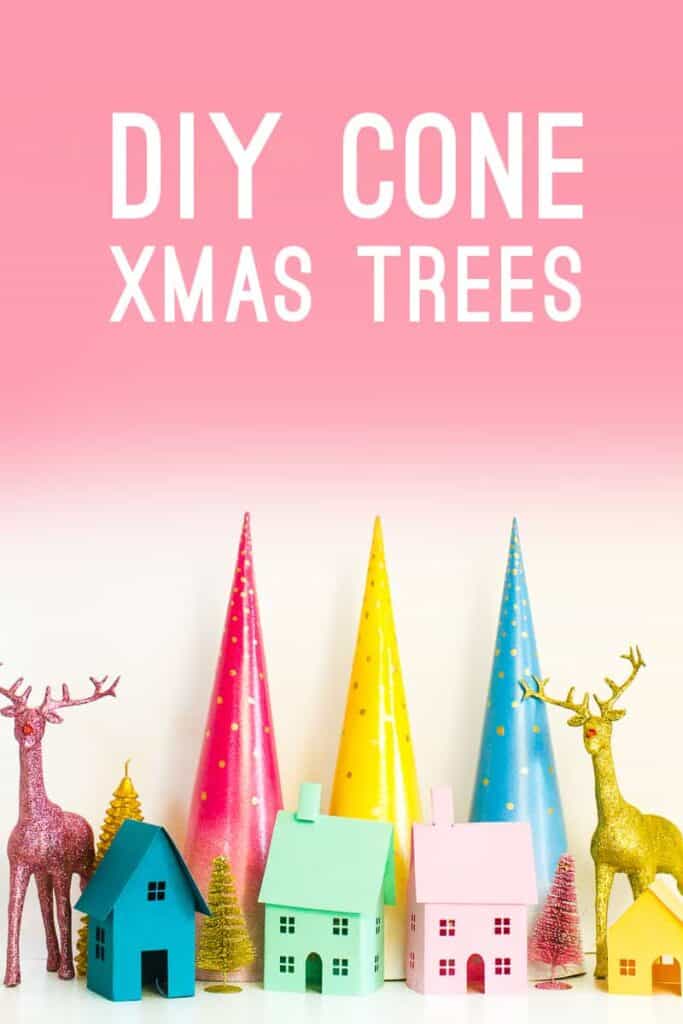 MAKE THESE EASY CONE OMBRE CHRISTMAS TREES