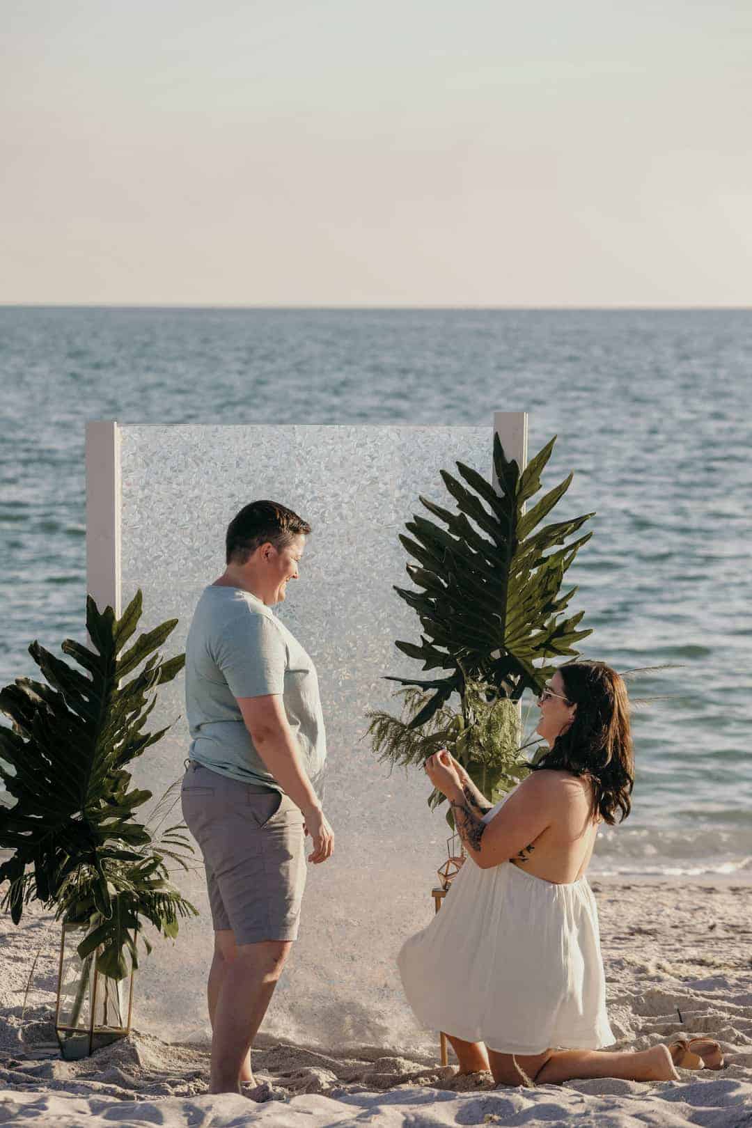 Surprise Same Sex Beach Proposal Bespoke Bride Wedding Blog