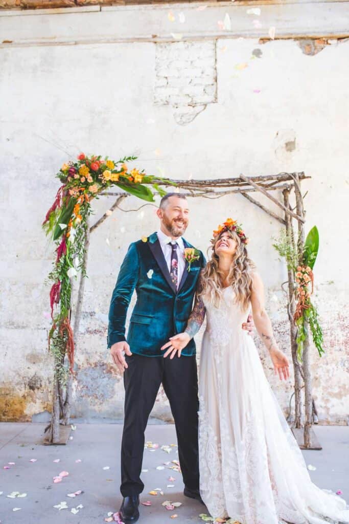 BOHEMIAN TROPICAL WEDDING IDEAS IN AN OLD COTTON MILL | Bespoke-Bride ...