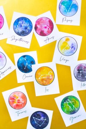 FREE PRINTABLE ASTROLOGY THEMED STAR SIGN ZODIAC TABLE NAMES | Bespoke ...