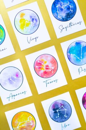 FREE PRINTABLE ASTROLOGY THEMED STAR SIGN ZODIAC TABLE NAMES | Bespoke ...