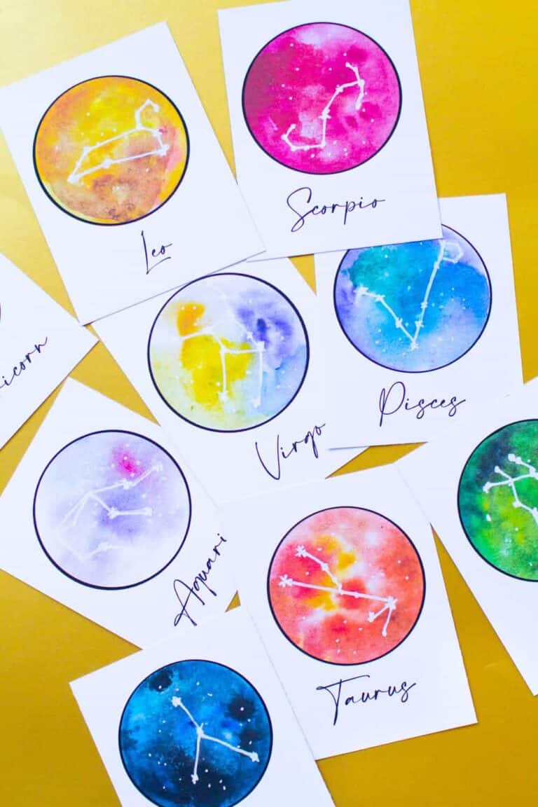 FREE PRINTABLE ASTROLOGY THEMED STAR SIGN ZODIAC TABLE NAMES | Bespoke ...