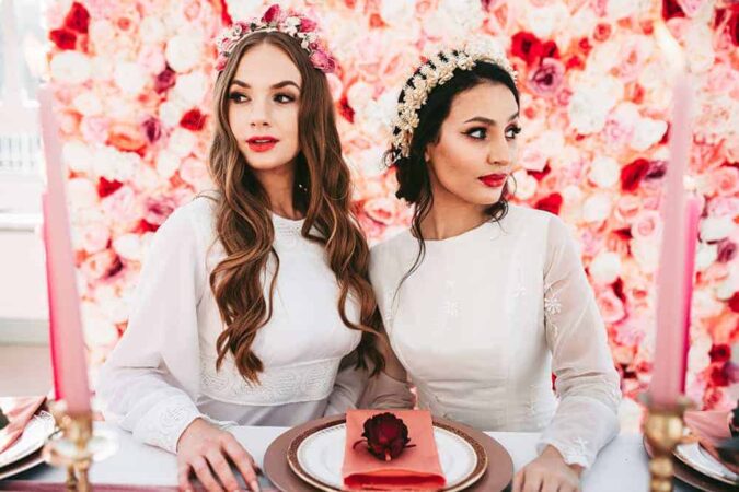 Red and Pink Valentines Day Galentines Day Wedding Ideas