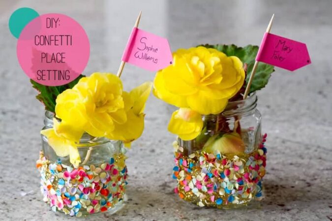 Confetti & Glitter Jar Place Settings