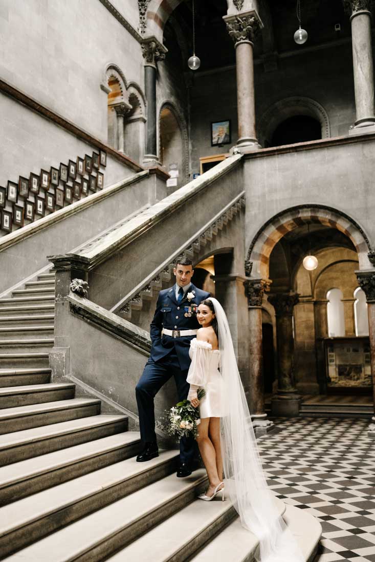 wedding ceremony in Trinity College Chapel in Dublin