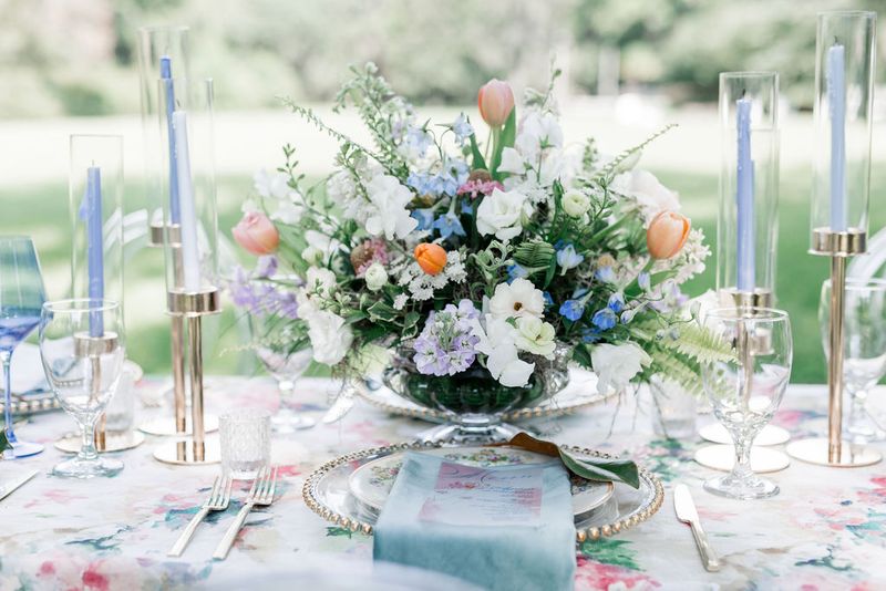 Festive Floral Tablescape Styled Shoot in South Carolina