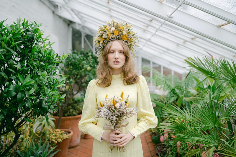 sustainable fashion shoot English Garden Vintage Boho Bride
