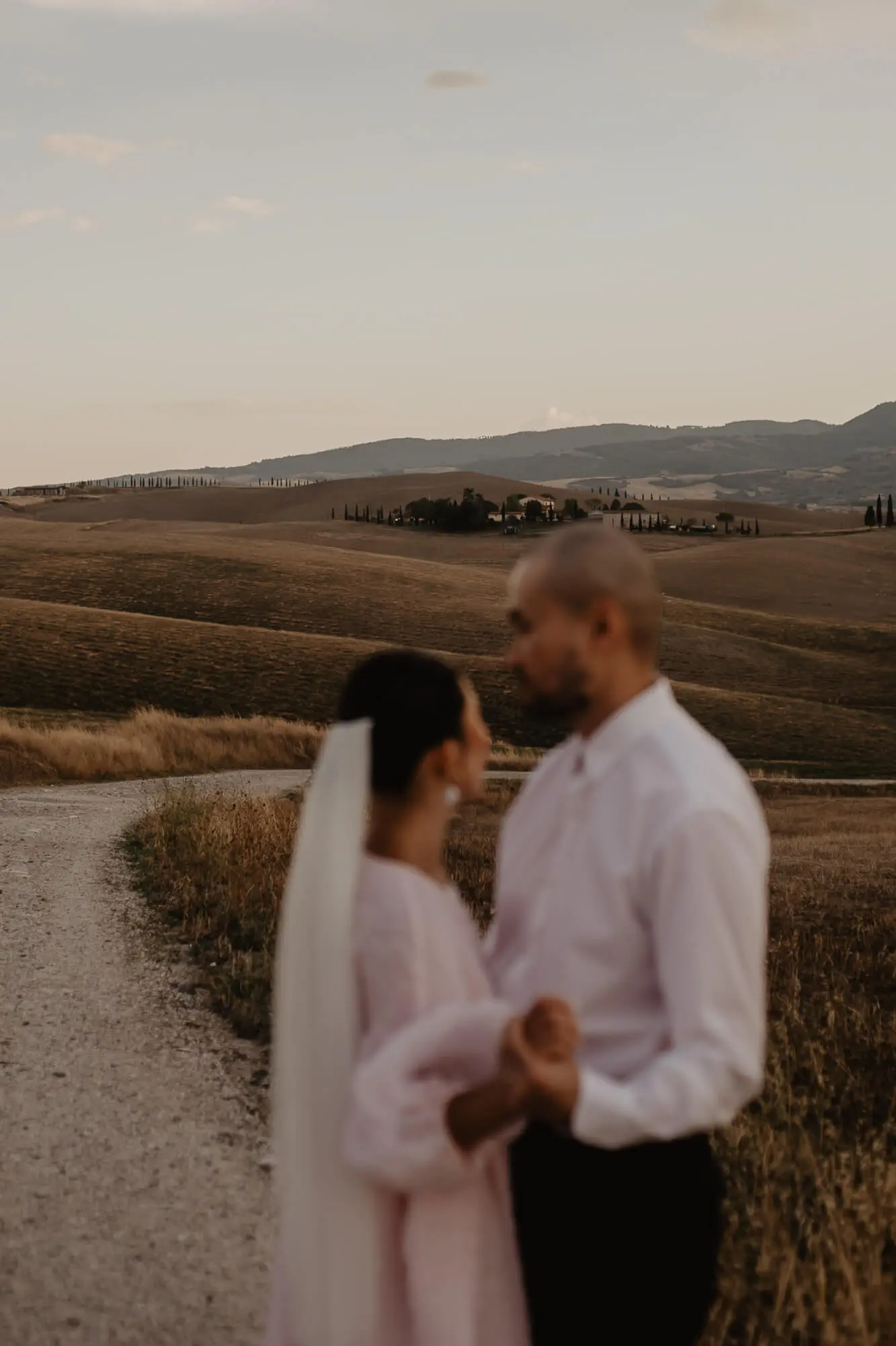 wedding in the Tuscan Countryside Hills