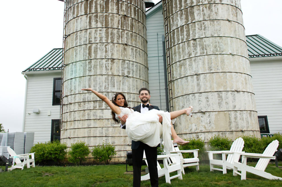 Wedding photo shoot at Source Farmhouse Brewery in New Jersey