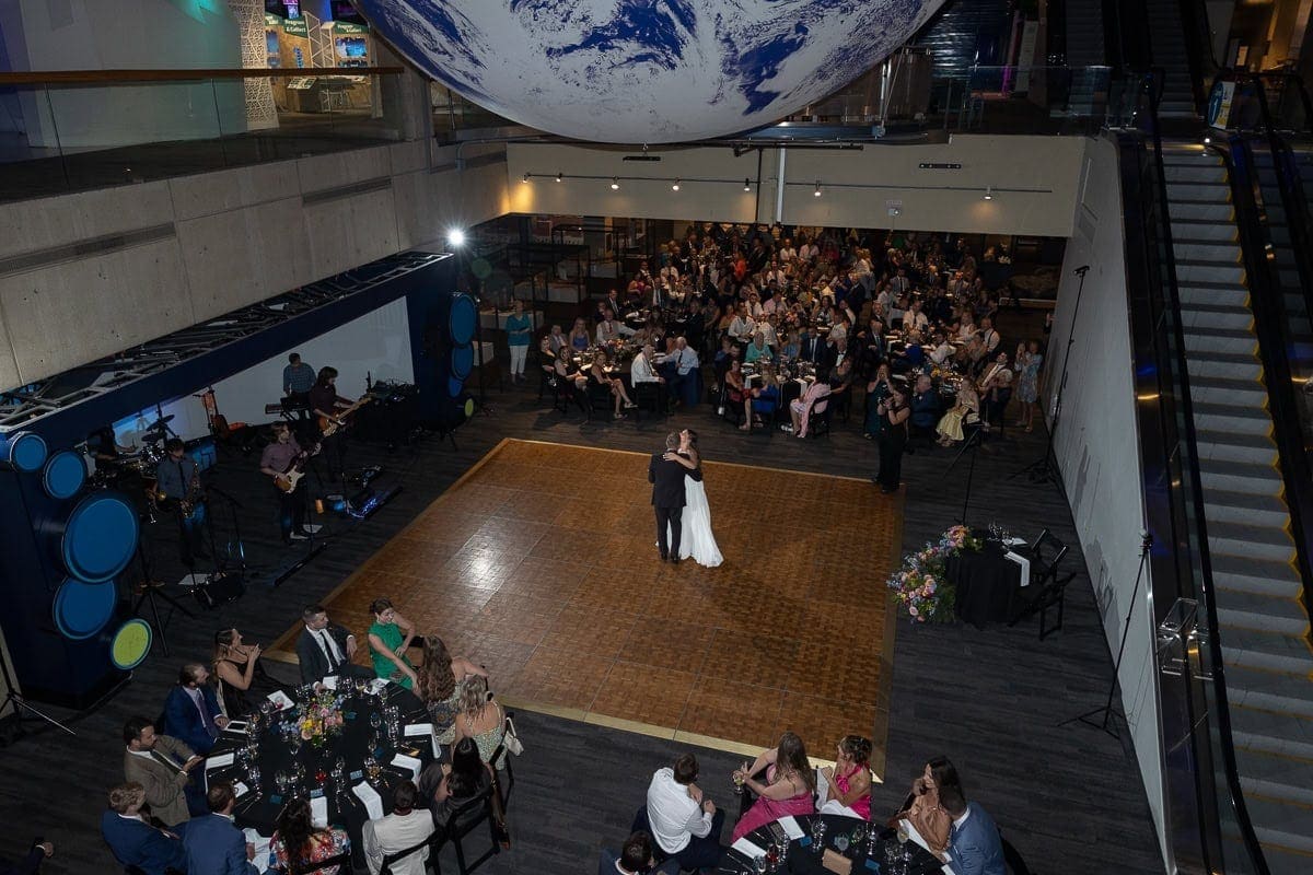 wedding at the Museum of Science in Boston