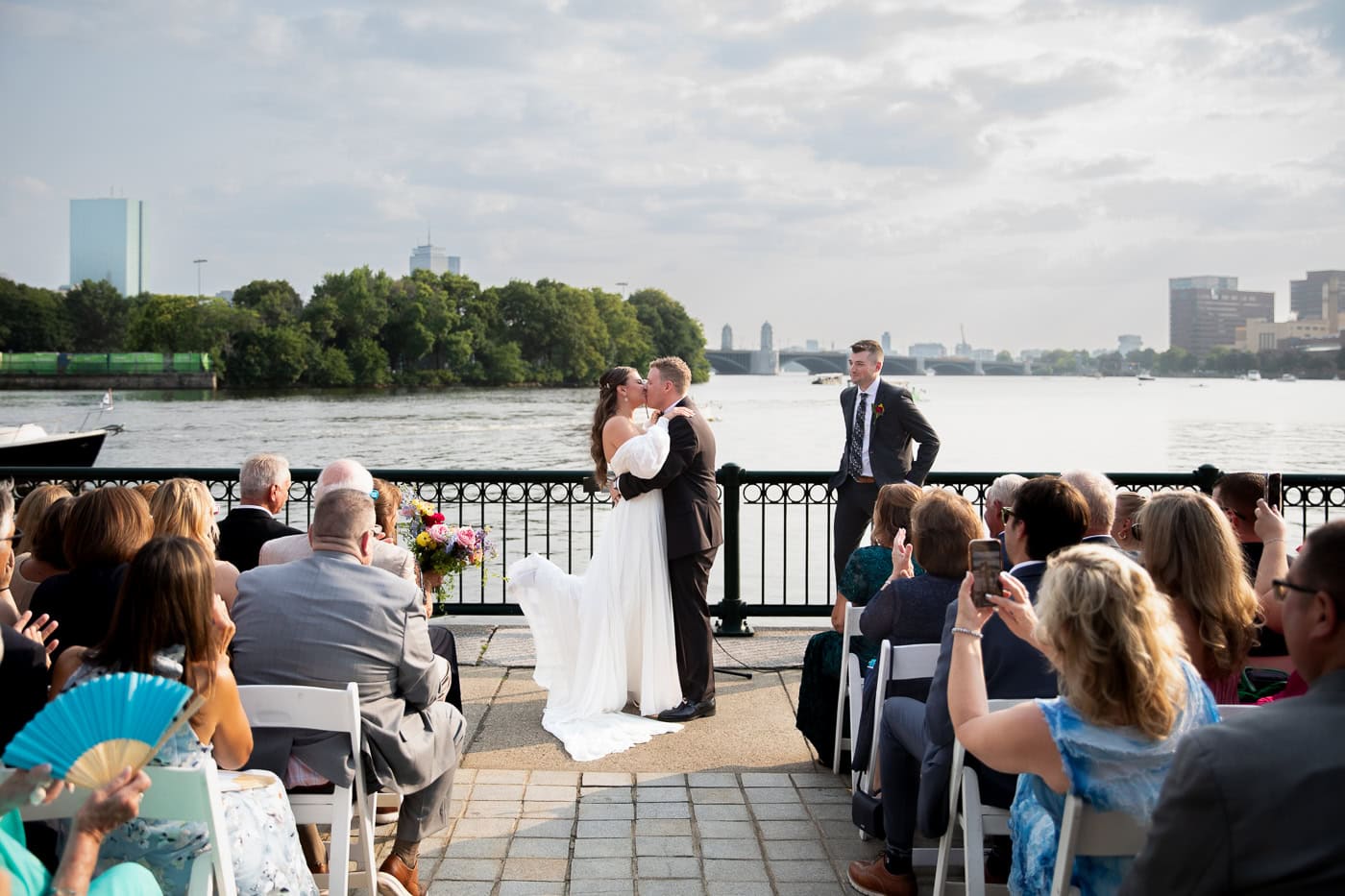 wedding photo shoot at the Museum of Science Boston