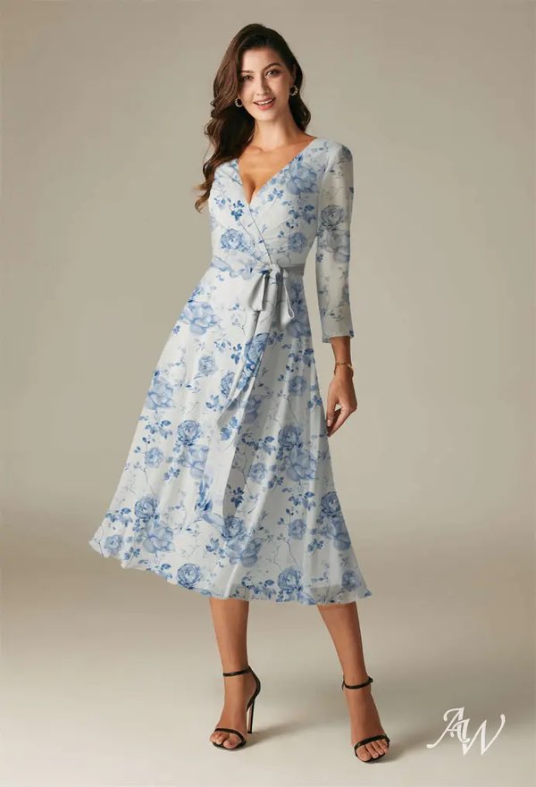 Floral Bridesmaid Dress for winter 