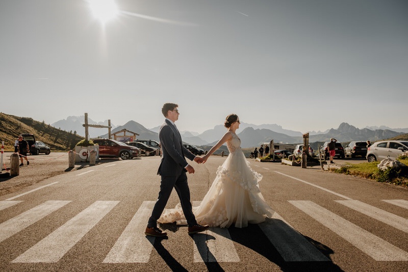 intimate and romantic elopement in the Dolomites italy