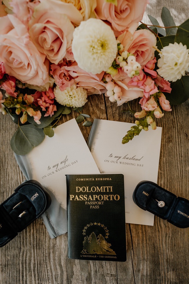 intimate elopement in the Dolomites italy