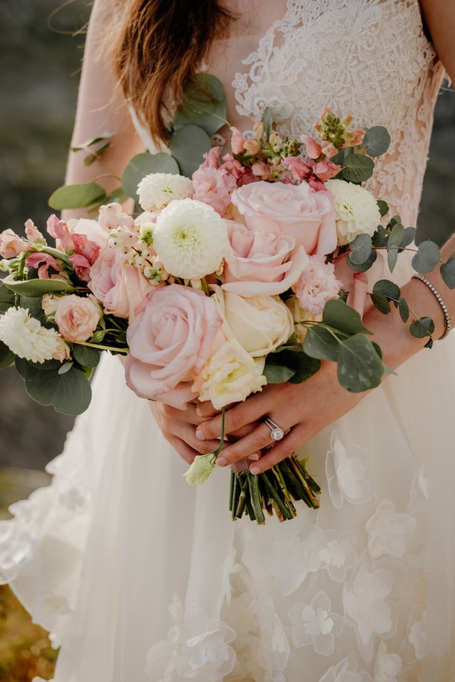 romantic wedding in the Dolomites italy