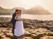 Northern Ireland countryside wedding in Giants Causeway and Dunluce Castle