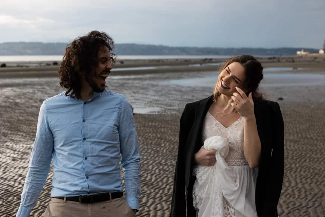 Beach Elopement photoshoot in seattle photos