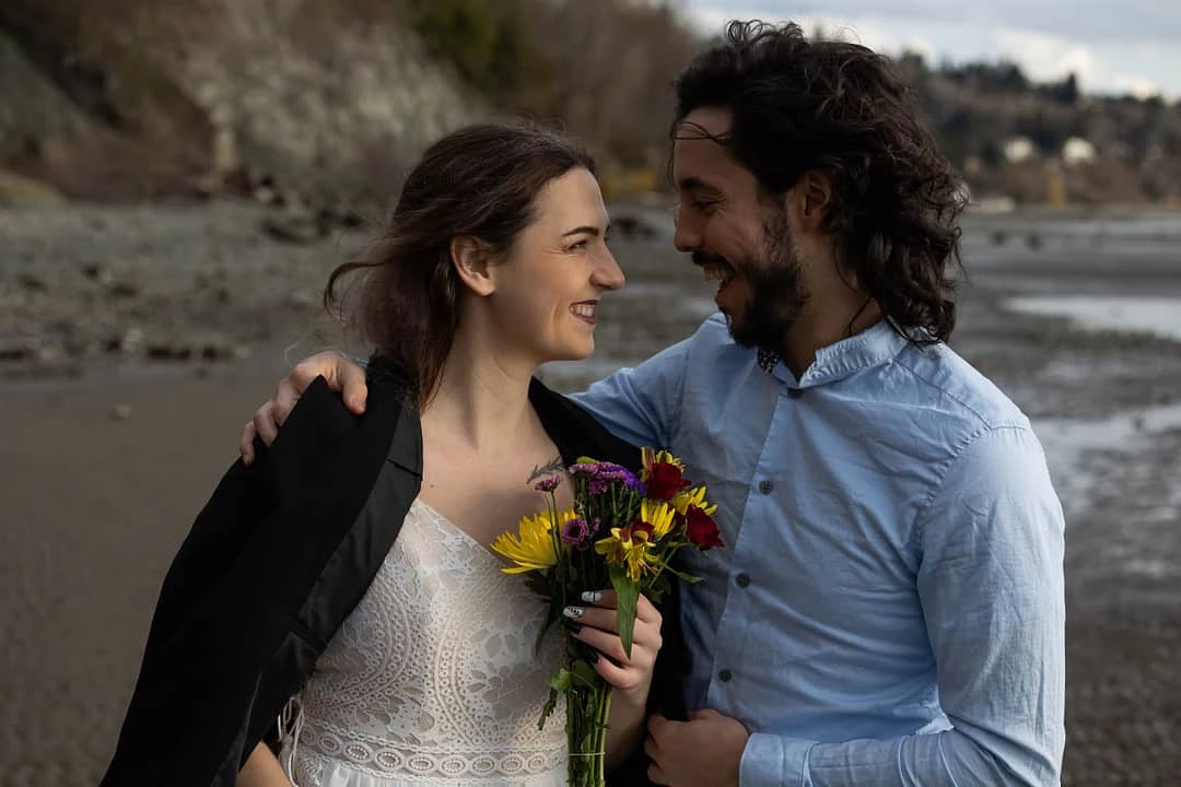 styled Beach Elopement photoshoot in seattle pictures